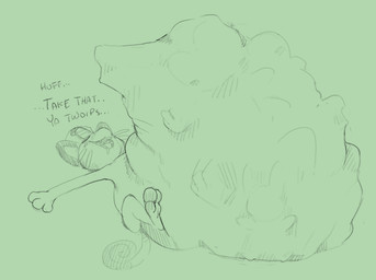 abdominal_bulge after_vore belly big_belly bodily_fluids breath drooling feral green_background group huge_belly lying male mass_vore multiple_prey on_back open_mouth overweight panting saliva simple_background size_difference smaller_pred text vore saphiros nintendo pokemon generation_1_pokemon meowth pokemon_(species) 2025 sketch