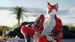 male realistic bad_wulfie red_wulfie cycles red_(red_wulfie) canid canine canis mammal wolf 3d_(artwork) blender_(artwork) digital_media_(artwork)