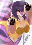 4_fingers against_surface anthro bedroom_eyes big_breasts breast_squish breasts breasts_on_glass claws cleavage clothed clothing countershading dipstick_tail female fingers front_view fur hair half-closed_eyes heart_symbol kemono looking_at_viewer markings multicolored_body multicolored_fur multicolored_tail narrowed_eyes navel on_glass one-piece_swimsuit open_mouth pawpads purple_body purple_fur purple_hair seductive shower slightly_chubby solo squish striped_body striped_fur stripes swimwear tail tail_markings thick_tail tuft wet white_body white_fur yellow_eyes nukochi mythology tsukiyo dragon furred_dragon furred_scalie mythological_creature mythological_scalie scalie 2018 absurd_res digital_media_(artwork) hi_res