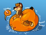 anthro balloon big_diaper bodily_fluids bottomwear bound brown_body brown_fur clean_diaper clothed clothing cum cum_inside diaper erection forced forced_orgasm fur genital_fluids genitals huge_diaper inflatable inflatable_diaper inflation male nude onomatopoeia oral orange_diaper orgasm oversized_diaper overstimulation penile penis penis_milking penis_milking_machine reverse_forced_oral sentient_diaper sentient_fellatio sex solo sound_effects squeaking stuck_penis tail text tongue trapped trapped_in_clothing trapped_in_underwear wearing_diaper unknown_artist levi_sheppy_(betaetadelota) canid canine canis domestic_dog german_shepherd herding_dog mammal pastoral_dog hi_res