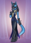 2012 alanscampos black_fur black_hair blue_clothing blue_fur blue_skin breasts claws cleavage clothed clothing dress ear_piercing eyelashes female fur hair hindpaw looking_at_viewer lucario necklace nintendo paws piercing pokémon red_eyes short_hair smile solo spikes standing video_games young
Rating: Safe
Score: 77
User: Fur_in_the_dark
Date: August 21, 2012