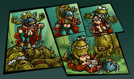 anthro areola armor balls big_breasts bodily_fluids bottomwear breast_grab breast_play breasts clothed clothing corpse cum cum_in_mouth cum_inside cum_on_face dead_eyes death female female_death freckles genital_fluids genitals group hair hand_on_breast headgear helmet huge_breasts male male/female male_penetrating masturbation neck_grab neck_snap necrophilia nipples nude penetration penis ryona sex skirt sneak_attack snuff spiral spiral_eyes surgical_suture titfuck gurochanop rayman_(series) ubisoft barbara_(rayman) amphibian frog human mammal comic digital_media_(artwork) hi_res