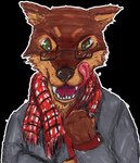 colour_pencil heart_eyes heart_symbol licking licking_lips marker scarf solo tongue burgundy_wolf burgundy_wolf_(character) canid canine canis mammal wolf alpha_channel traditional_media_(artwork) nonbinary_(lore)