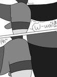 3:4 abdominal_bulge anal anal_penetration anthro balls big_dom_small_sub big_penis black_body black_fur canid canine canis clothing comic digital_media_(artwork) dominant duo english_text femboi_(lewd_can) forced fur genitals grey_body grey_clothing grey_fur gynomorph gynomorph/male gynomorph_penetrating huge_penetration huge_penis hyper hyper_genitalia hyper_penis intersex intersex/male intersex_penetrating leggings legwear lewd_can male male_penetrated mammal monochrome nightmare_(lewd_can) panel_skew penetration penile penile_penetration penis rape ridiculous_fit sex simple_background size_difference text white_clothing wolf