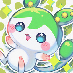 ambiguous_gender anthro blush chibi daww plant solo yawaoru voicevox zundamon ambiguous_species elemental_creature flora_fauna 1:1 hi_res
