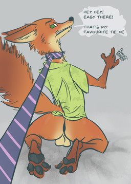 3_toes 4_fingers aloha_shirt annoyed anthro backsack balls bed bedroom_eyes black_nose bottomless butt claws clothed clothing dialogue eyebrows feet fingers first_person_view fluffy fluffy_ears fluffy_tail fur fur_markings furniture genitals green_clothing green_eyes green_topwear grey_background half-closed_eyes half_naked inner_ear_fluff kneeling kneeling_on_bed leash leash_pull leashing_pov long_ears long_tail looking_at_viewer male markings multicolored_body multicolored_fur narrowed_eyes neck_tuft necktie on_bed open_mouth orange_body orange_fur outline partially_clothed pattern_clothing pattern_shirt pattern_topwear pawpads paws rear_view seductive shirt simple_background simple_coloring simple_eyes solo speech_bubble spread_legs spreading tail tail_tuft text toes topwear tuft two_tone_body two_tone_fur two_tone_tail sweet.lemons disney zootopia nick_wilde canid canine canis fox mammal red_fox true_fox 2022 digital_media_(artwork) digital_painting_(artwork) english_text hi_res painting_(artwork) shaded signature simple_shading