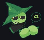 black_background black_poncho black_sclera cactus chibi clothing gesture goo-connected_lips green_clothing green_hat green_headwear green_outline green_poncho green_spikes hat headgear headwear heart_gesture heart_symbol humor male outline plant poncho side_eye simple_background solo speech_bubble spikes spikes_(anatomy) two_tone_poncho wizard_hat yellow_eyes arvozephyr nintendo pokemon keith_(arvozephyr) cacturne cactus_creature cactus_humanoid elemental_creature elemental_humanoid flora_fauna generation_3_pokemon humanoid plant_humanoid pokemon_(species) 2024 colored digital_drawing_(artwork) digital_media_(artwork) english_description shaded