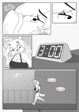 after_orgasm anthro clock clothed clothing dialogue digital_clock electronics female half-closed_eyes narrowed_eyes sniffing sniffing_clothes solo surprised text underwear underwear_on_face underwear_sniffing canisfidelis seashell_(canisfidelis) canid canine canis domestic_dog mammal absurd_res comic digital_drawing_(artwork) digital_media_(artwork) english_text hi_res monochrome