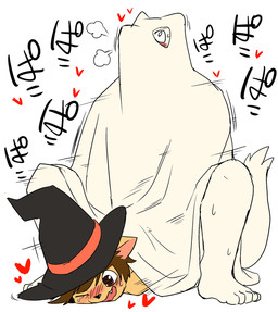 adult_on_young age_difference anal anal_penetration anthro anthro_on_anthro anthro_penetrated anthro_penetrating anthro_penetrating_anthro brown_hair clothing costume duo fur ghost_costume hair hat headgear headwear holidays interspecies larger_male male male/male male_penetrated male_penetrating male_penetrating_male older_male penetration sex shota simple_background size_difference smaller_male smaller_penetrated stealth_sex tan_body tan_fur under_clothes white_background witch_hat young young_anthro younger_male younger_penetrated manmosu_marimo halloween shota_feline_(marimo) white_canine_(marimo) canid canine canis domestic_cat domestic_dog felid feline felis ghost mammal spirit 2017 digital_media_(artwork)