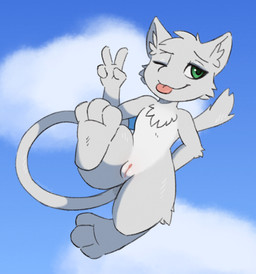 anthro clitoris detailed_background feet female fur genitals hindpaw humanoid_hands nude paws raised_leg semi-anthro solo tail tongue tongue_out vulva moodytail nintendo pokemon yuki_(side_b) generation_1_pokemon legendary_pokemon mew_(pokemon) pokemon_(species) 2025 absurd_res digital_media_(artwork) hi_res