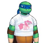 adolescent anthro armband bald blue_eyes blue_mask clothing elbow_pads front_view glistening glistening_eyes green_body green_skin light male mask muscular muscular_anthro muscular_male open_mouth shell shirt simple_background solo t-shirt teeth tight_clothing topwear turtle_shell upturned_eyes white_background white_clothing white_shirt white_topwear young dreamscreep friendship_is_magic hasbro my_little_pony teenage_mutant_ninja_turtles leonardo_(tmnt) pinkie_pie_(mlp) reptile scalie turtle 1:1 crossover digital_media_(artwork) digital_painting_(artwork) hi_res lighting procreate_(artwork) shaded soft_shading