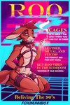 2:3 absurd_res anthro bdsm big_ears big_tail bondage bound chain chastity_cage chastity_device cigarette clothing collar cover dialogue digital_media_(artwork) english_text fluffy foxinuhhbox fur harness hi_res joey_(shylespaul) kangaroo kneeling macropod magazine magazine_cover male mammal marsupial muscular pinup pose presenting sitting smoke smoking solo sound_effects tail text thick_tail thick_thighs wide_hips