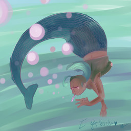 dreadlocks drugs female solo split_form stoned substance_intoxication text underwater water ota_(artist) aquatic merfolk 1:1 2018 absurd_res digital_media_(artwork) english_text hi_res sketch