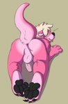 anthro butt erection fur genitals humanoid_genitalia humanoid_penis hypnosis male mind_control pawpads paws penis pink_body pink_fur ringed_eyes solo crisstail ottah mammal mustelid otter river_otter hi_res