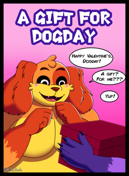 anthro black_border black_claws black_sclera blush border claws dialogue excited fangs fur gift gloves_(marking) long_ears male male/male markings moobs multicolored_body orange_body overweight pink_background purple_body purple_fur simple_background smile teeth tuft two_tone_body ch4mm0zotz mob_entertainment poppy_playtime smiling_critters catnap_(poppy_playtime) dogday_(poppy_playtime) canid canine canis critters_(poppy_playtime) domestic_cat domestic_dog felid feline felis mammal absurd_res hi_res
