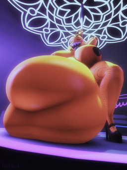 anthro belly big_belly big_breasts breasts clothing female footwear high_heels huge_belly huge_breasts hyper hyper_belly machine morbidly_obese morbidly_obese_female obese obese_female overweight overweight_female pole sharp_teeth shoes solo stripper stripper_pole teeth yellow_body yellow_skin pestilad cyanu_(modeler) five_nights_at_freddy's five_nights_at_freddy's_2 scottgames toy_chica_(fnaf) avian bird robot 2025 3:4 3d_(artwork) absurd_res digital_media_(artwork) hi_res