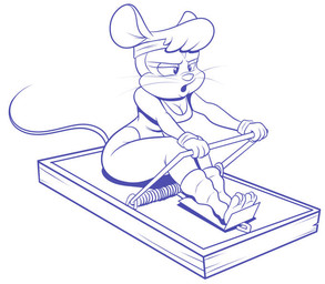 accessory armband clothing exercise female headband leg_warmers legwear mouse_trap solo sweatband trap_(contrivance) whiskers chadrocco stay_tuned helen_knable house_mouse mammal mouse murid murine rodent 2015