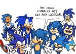 2019 adventures_of_sonic_the_hedgehog alternate_species anthro biped black_eyes blue_body blue_clothing blue_fur blue_hair blue_jacket blue_topwear cigardoesart classic_sonic classic_sonic_(universe) clothing crossed_arms dessert dialogue ear_piercing ear_ring english_text eulipotyphlan food footwear frown fur gloves green_eyes grin group hair half-closed_eyes handwear hedgehog hi_res human humanized ice_cream jacket kerchief looking_at_viewer male mammal narrowed_eyes neckerchief open_mouth piercing popsicle popsicle_(brand) ring_piercing sega shirt shoes simple_background smile sonic_adventure sonic_adventure_pose sonic_boom sonic_man sonic_popsicle sonic_shuffle sonic_the_hedgehog sonic_the_hedgehog_(film) sonic_the_hedgehog_(ova) sonic_the_hedgehog_(series) square_crossover standing tail text topwear ugly_sonic white_background white_clothing white_shirt white_topwear wraps