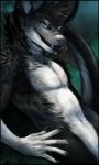 anthro blue_eyes claws looking_at_viewer male simple_background solo tail teeth tongue tongue_out gasmask_(artist) mythology sovy canid canine canis coyote dragon hybrid mammal mythological_creature mythological_scalie scalie 2016