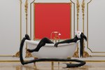 anthro bath bathroom bathtub claw_foot_bathtub gold_(metal) hair long_hair long_tail male shower_head solo tail arctil-noddedur baroque pascal_(jeffusherb) domestic_cat felid feline felis mammal hi_res