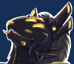 ambiguous_gender cybernetics machine science_fiction solo sticker visor kastawey tenebrae android cyborg protogen robot alpha_channel colored