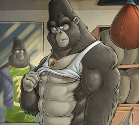 abs age_difference anthro biceps bodily_fluids burglar chain chain_jewelry chain_necklace clothed clothing clothing_lift clothing_pull criminal daddy_kink duo gang gangster gold_(metal) gold_chain gold_jewelry gold_necklace jacket jewelry larger_male leather leather_clothing leather_jacket leather_topwear male male/male muscular muscular_male necklace nipples obliques older_male pecs raised_clothing raised_shirt raised_tank_top raised_topwear robber shirt size_difference smaller_male sweat tank_top thief thug topwear tough_guy triceps younger_male furryrevolution illumination_entertainment sing_(movie) big_daddy_(sing) johnny_(sing) ape gorilla haplorhine mammal primate father_(lore) father_and_child_(lore) father_and_son_(lore) incest_(lore) parent_(lore) parent_and_child_(lore) parent_and_son_(lore) son_(lore)