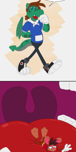 3_toes 4_fingers anthro big_feet bottomwear cartoon_gloves clothing duo feet fingers footwear heart_eyes heart_symbol hoodie inside_mouth lying macro male male/male mawplay micro on_front open_mouth pants pawpads paws red_tongue shoes sneakers soft_vore soles tail toes tongue toony topwear uvula vore wings crocdragon89 mythology joshua_edgars_(crocdragon89) roderick_(tamerkoh) toon_joshua_edgars_(crocdragon89) dragon lagomorph leporid mammal mythological_creature mythological_scalie rabbit scalie absurd_res hi_res