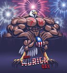 2017 4th_of_july abs accipitrid accipitriform american_eagle american_flag american_flag_underwear anthro avian bald_eagle bird bulge clothed clothing eagle hi_res holidays male muscular muscular_anthro muscular_male nipples pecs sea_eagle solo underwear underwear_only united_states_of_america wolfiecanem