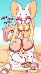 2018 2d_animation 4_toes all_fours amy_rose angry animated anthro barefoot bat beach bikini blush bottle breasts butt butt_jiggle butt_slap camel_toe clothed clothing cloud container day detailed_background dialogue diives duo english_text eulipotyphlan eyebrows eyelashes eyeshadow feet female footwear frame_by_frame full-length_portrait fur green_eyes hair hand_on_butt hanging_breasts hedgehog jiggling legwear lotion makeup mammal massage on_towel outside pink_body pink_hair pink_skin portrait rear_view rouge_the_bat sand sandals seaside sega short_hair short_playtime signature sky slap socks sonic_the_hedgehog_(series) spanking standing sunscreen swimwear text thigh_highs toeless_footwear toeless_socks toes towel water white_body white_fur