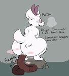 after_vore antennae_(anatomy) anthro anus big_anus big_butt blush blush_lines breath butt crouching dialogue disposal fart fart_cloud fat_rolls feces gassy implied_disposal male overweight pink_eyes pink_fart_cloud pooping puffy_anus relieved satisfied scatplay sigh sighing solo standing_on_rock stink_fumes stink_lines stuttering text thick_thighs vore conditional_dnp verdantphysician dusty_(verdantphysician) fairy english_text hi_res