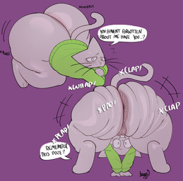 :t anthro anus ass_clapping balls big_anus big_butt black_nose bottom_heavy bottomless bottomless_anthro bottomless_male bubble_butt butt butt_focus butt_jiggle cat_tail clap_(sound_effect) clothed clothing contact_onomatopoeia curvy_figure darkened_anus darkened_balls darkened_genitalia detailed_anus dialogue eyelashes feet femboy fingers fur genital_raphe genitals glistening glistening_anus glistening_balls glistening_butt glistening_genitalia glistening_thighs green_clothing green_sweater green_topwear green_turtleneck hands_on_ground huge_anus huge_butt huge_hips huge_thighs impact_onomatopoeia jiggling kneeling long_whiskers looking_at_viewer looking_back looking_back_at_viewer looking_through looking_through_legs looking_through_legs_at_viewer lying male motion_lines on_front onomatopoeia pear-shaped_figure perineum plap_(sound) pointy_ears pose presenting presenting_anus presenting_balls presenting_hindquarters purple_background raphe_(anatomy) scrotal_raphe simple_background small_balls smile smiling_at_viewer solo sound_effects speech_bubble standing_on_tiptoes sweater sweater_only tail talking_to_viewer teapot_(body_type) text thick_thighs toes topwear topwear_only turtleneck whiskers white_body white_eyes white_fur white_sclera wide_hipped_anthro wide_hipped_male wide_hips wobbling tuggg tika_(tuggg) domestic_cat felid feline felis mammal 2025 artist_name colored digital_drawing_(artwork) digital_media_(artwork) english_text