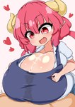 big_breasts blush bodily_fluids breast_play breast_squish breasts cleavage clothed clothing cum cum_between_breasts cum_on_breasts cum_on_clothing cum_stain duo female genital_fluids hair hand_on_breast heart_symbol horn huge_breasts hyper hyper_breasts male male/female pink_eyes pink_hair sex squish titfuck titfuck_under_clothes wet wet_clothing white_body white_skin moyashi_udon miss_kobayashi's_dragon_maid mythology ilulu animal_humanoid dragon dragon_humanoid horned_humanoid humanoid mythological_creature mythological_scalie scalie absurd_res hi_res