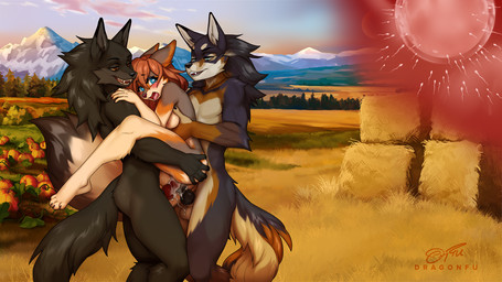 anthro anthro_on_anthro anthro_penetrated anthro_penetrating anthro_penetrating_anthro areola biped bodily_fluids breasts butt claws cum cum_in_vagina cum_inside cutaway double_penetration double_vaginal feet female female_penetrated fingers fur genital_fluids genitals group hair impregnation inaccurate_knotting knot knotted_penis male male/female male_penetrating male_penetrating_female mixed_cum_impregnation nipples nude nude_anthro nude_female nude_male ovum penetration penile penile_penetration penis penis_in_vagina sex smile sperm_cell tail teeth toes tongue trio vaginal vaginal_penetration vulva dragonfu maple_flake canid canine canis mammal wolf 2026 digital_drawing_(artwork) digital_media_(artwork) hi_res widescreen