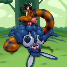 ahegao anal anal_penetration anthro anthro_on_anthro anthro_penetrated anthro_penetrating anthro_penetrating_anthro areola balls big_areola big_balls big_breasts big_nipples big_penis black_body black_fur blue_body blue_fur blue_hair breasts brown_body brown_fur clothing duo erection feet fur genitals gynomorph gynomorph/male gynomorph_penetrated hair hat headgear headwear huge_areola huge_balls huge_breasts huge_nipples huge_penis intersex intersex/male intersex_penetrated looking_pleasured male male_penetrating male_penetrating_gynomorph male_penetrating_intersex nipples nude open_mouth open_smile outside penetration penile penile_penetration penis penis_in_ass sex smile soles tongue tongue_out top_hat white_body white_fur ber00 five_nights_at_freddy's five_nights_at_freddy's_2 fredina's_nightclub scottgames toy_bonfie_(cryptiacurves) ailurid lagomorph leporid mammal rabbit red_panda 1:1 2026 absurd_res hi_res
