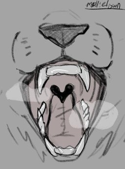 ambiguous_gender anthro breasts mouth_shot open_mouth sharp_teeth solo teeth tongue uvula mollietown felid feline mammal 2026 digital_drawing_(artwork) digital_media_(artwork) hi_res