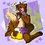 accident anthro aroused blush bodily_fluids breath clothing diaper diaper_squish diaper_use fart feces genital_fluids jockstrap jockstrap_on_face jockstrap_sniffing kneeling leaking leaking_urine male smelly soiled_diaper solo squish stain stink_fumes text unclean_diaper underwear urine used_diaper watersports slinkzstinkz gulonine mammal marten mustelid musteline pine_marten aspen_(disambiguation)