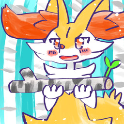 ambiguous_anthro ambiguous_gender anthro biped blush blush_stickers front_view holding_object holding_stick leaf no_pupils open_mouth open_smile smile snout solo stick annyui0611 nintendo pokemon braixen canid generation_6_pokemon mammal pokemon_(species) 1:1 2024 digital_drawing_(artwork) digital_media_(artwork) half-length_portrait hi_res japanese_description portrait translated_description