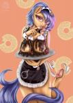 anthro anthrofied big_breasts blue_eyes blue_hair breasts candy chocolate clothed clothing cuff_(restraint) dessert female food fruit hair handcuffs looking_at_viewer maid_uniform metal_cuffs open_mouth plant red_eyes restraints shackles simple_background smile solo strawberry tongue uniform conditional_dnp mdwines hasbro my_little_pony fan_character earth_pony equid equine horse mammal pony absurd_res digital_media_(artwork) hi_res