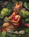 ambiguous_gender anthro breasts clothed clothing duo female feral smile akineza amphibian frog lagomorph leporid mammal rabbit 2021 digital_media_(artwork) hi_res