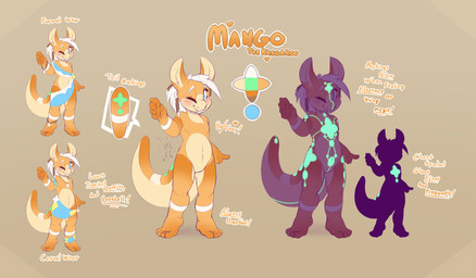 anthro barefoot bioluminescence blush color_swatch eyebrows feet glowing male nude one_eye_closed plantigrade simple_background smile solo tribal kemotobi mango_(kemotobi) kangaroo macropod mammal marsupial 2018 hi_res model_sheet
