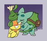 blush cape clothing duo female feral forced forced_kiss kissing male male/female mask plant spiderman_kiss tail tail_motion tailwag vines flytermo2 nintendo pokemon chic_tendie rooty_(leakyroot) bulbasaur generation_1_pokemon generation_3_pokemon pokemon_(species) torchic hi_res