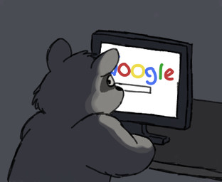 anthro computer electronics fur grey_body grey_fur monitor night screen solo dailyraccoons google mammal procyonid raccoon 2017 low_res