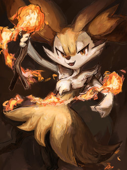 3_fingers :3 action_pose ambiguous_anthro ambiguous_gender anthro arm_tuft biped black_body black_fur blush blush_lines cheek_tuft chest_tuft digitigrade dipstick_tail dutch_angle elemental_manipulation eyelashes facial_tuft fangs fingers fire fire_manipulation flat_chested flesh_fang front_view fur hip_tuft holding_object holding_stick inner_ear_fluff looking_at_viewer markings multicolored_body multicolored_fur nude_ambiguous nude_anthro open_mouth open_smile orange_body orange_eyes orange_fur orange_inner_ear_fluff orange_nose orange_tail_tip pointy_ears pose prick_ears shoulder_tuft simple_background smile solo standing stick tail tail_markings tapering_snout teeth tuft two_tone_tail white_body white_fur yellow_body yellow_fur yellow_tail ikei nintendo pokemon braixen canid generation_6_pokemon mammal pokemon_(species) 2021 3:4 digital_media_(artwork) digital_painting_(artwork) hi_res painting_(artwork) portrait shaded three-quarter_portrait