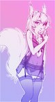 anthro bow_ribbon breasts cleavage clothed clothing female fur hair lingerie looking_at_viewer panties small_breasts solo thigh_stockings tufted_ears underwear oonami ami_(oonami) eurasian_red_squirrel mammal rodent sciurid tree_squirrel 2024 hi_res purple_theme