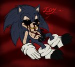 abstract_background absurd_res anthro black_sclera blood blood_from_eye blood_on_face blue_body blue_fur bodily_fluids claws clothing creepypasta crotch_tentacles eulipotyphlan fur genitals gloves handwear hedgehog hi_res looking_at_viewer lord_x male mammal nightmare_fuel quills_(anatomy) rubberh0es_(artist) sega sharp_teeth smile solo sonic.exe sonic.exe_(creepypasta) sonic_the_hedgehog sonic_the_hedgehog_(series) tan_body tan_fur teeth tentacles toe_claws unusual_anatomy unusual_genitalia