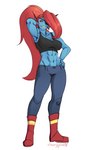 abs anthro female hair long_hair muscular solo anarchy_puppet undertale_(series) undyne fish humanoid marine hi_res