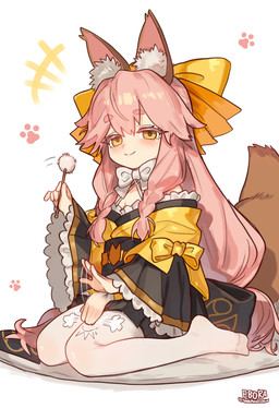 accessory asian_clothing bangs blush blush_lines bow_ribbon clothing east_asian_clothing emanata eyebrows eyelashes female flat_chested floor_cushion fluffy fluffy_tail footprint hair hair_accessory hair_ribbon holding_object inner_ear_fluff inviting inviting_viewer japanese_clothing kemono kimono kneeling legwear loli long_hair looking_at_viewer motion_blur motion_lines pattern_clothing patting_thighs pawprint pink_hair pose ribbons seiza sitting smile smiling_at_viewer solo stockings suggesting_viewer suggestive tail text thigh_highs tied_hair tuft yellow_eyes young young_female young_humanoid ebora fate_(series) type-moon tamamo_aria animal_humanoid canid canid_humanoid canine canine_humanoid fox_humanoid humanoid mammal mammal_humanoid 2024 absurd_res artist_name digital_drawing_(artwork) digital_media_(artwork) hi_res