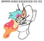 antennae_(anatomy) anthro big_ears cursed_image female fur hair insane multicolored_hair smile solo toilet wide_eyed yellow_body yellow_fur hylesannei helluva_boss skibidi_toilet queen_bee-lzebub_(helluva_boss) arthropod bee canid canine fox hybrid hymenopteran insect mammal skibidi_toilet_(species) hi_res lol_comments