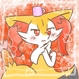 ambiguous_anthro ambiguous_gender anthro biped blush blush_stickers container cup food looking_at_viewer looking_back looking_back_at_viewer mug object_in_tail object_on_head open_mouth shrimp_(food) side_view snout solo tail annyui0611 nintendo pokemon braixen canid generation_6_pokemon mammal pokemon_(species) 1:1 2023 digital_drawing_(artwork) digital_media_(artwork) half-length_portrait hi_res japanese_description portrait translated_description