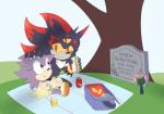 3_eyes anthro cemetery clothed clothing dress duo female flower food male multi_eye nature nude picnic plant red_eyes tombstone yellow_sclera young chocolatechippi sega sonic_the_hedgehog_(series) fan_character maria_robotnik shadow_the_hedgehog windy_the_hedgehog alien black_arms_(sonic) eulipotyphlan hedgehog mammal absurd_res hi_res